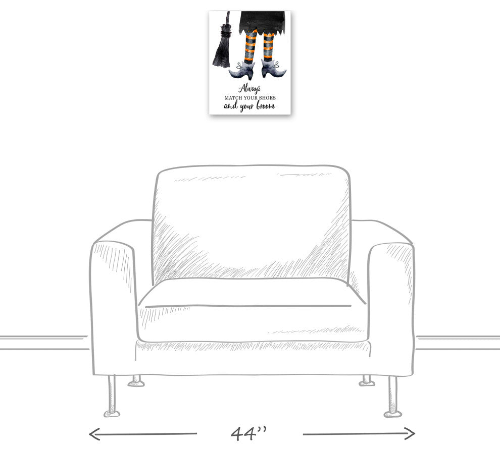 Match your Shoes and your Broom 11x14 Canvas Wall Art