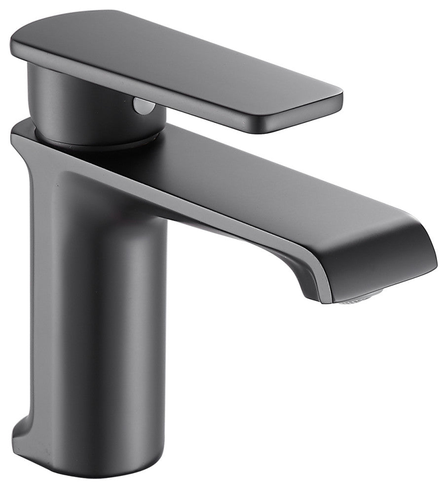 Modern Vanity Single-hole Faucet LB9601, Matte Black