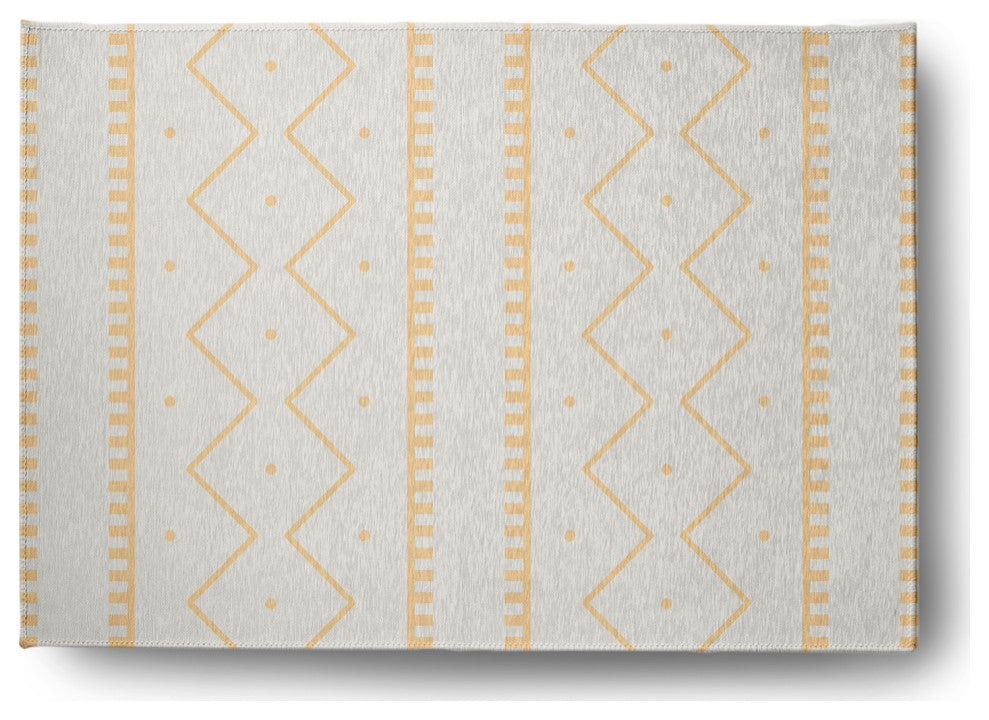 Mudcloth Spring Chenille Rug, Corn Yellow, 5'x7'
