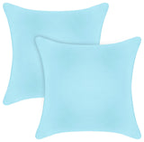 A1HC Throw Pillow Insert, Down Alternative Fill, Set of 2, Light Blue, 20"x20"