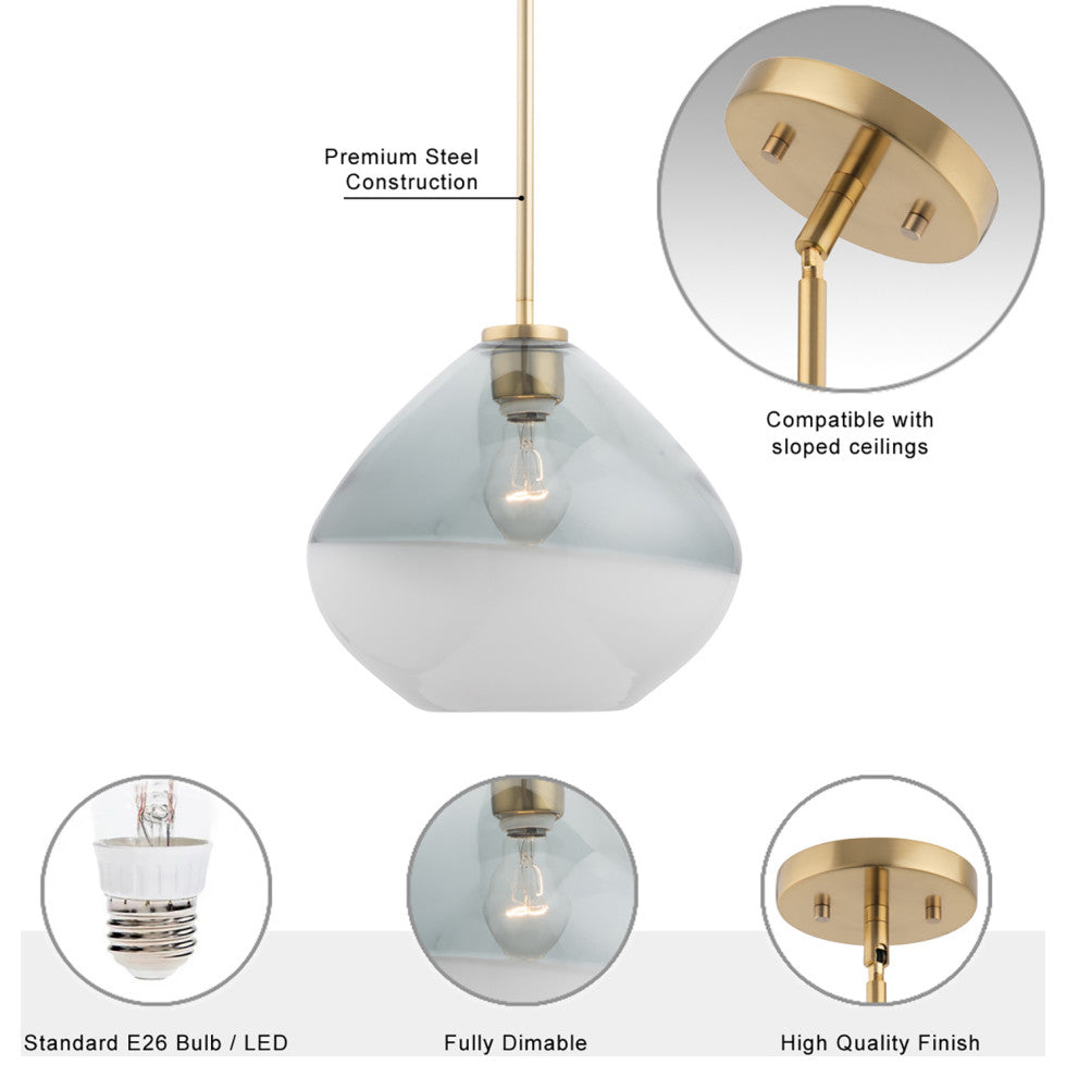 1-Light Modern Glass Mini Pendant