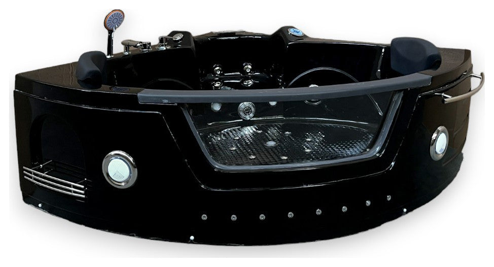 Hot Tub Black 59"x59" Double Pump Heater, Majestic