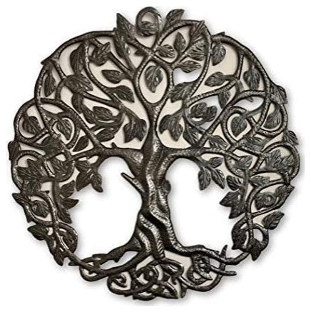 Tree of Life Metal Wall Art, Contemporary Iron Artwork Decor