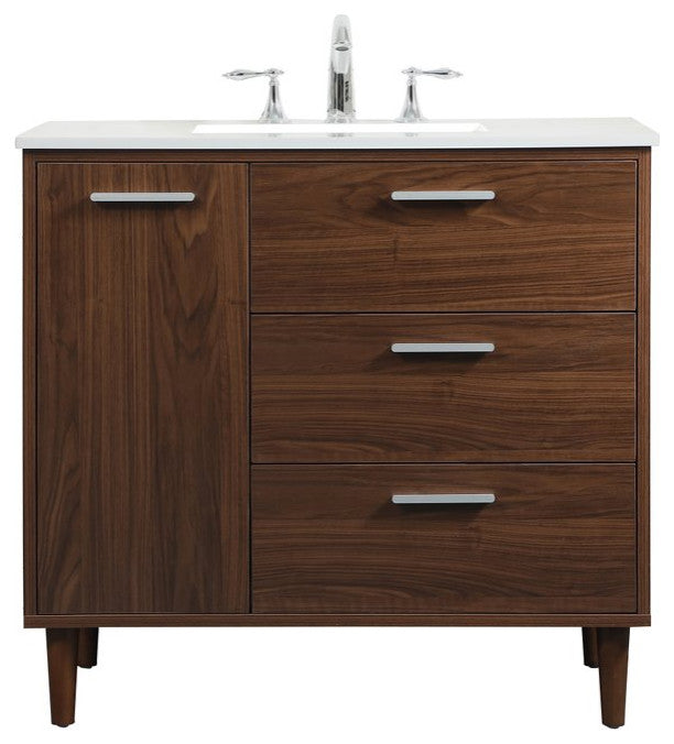 Bailey 36" Bathroom Vanity, Walnut