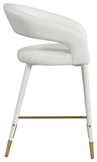 Destiny Counter Stool, Off White Cream, Vegan Leather