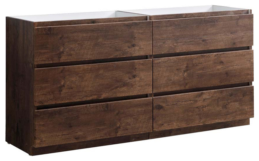 Fresca Lazzaro 72" Rosewood Double Sink Cabinet