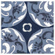 "Coast Lines II Indigo and Cream" Paper Print by Silvia Vassileva, 26"x26"