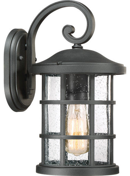 Crusade 1-Light Outdoor Lantern, Earth Black