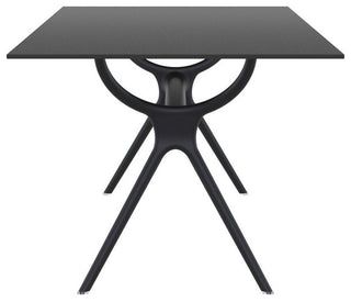Compamia Air Rectangle Dining Table, 71", Black
