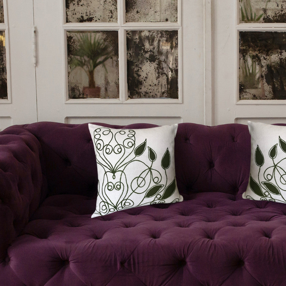 DecorShore 'Harper' 18" Decorative Jute Throw Pillow Cover, Modern Art Pattern