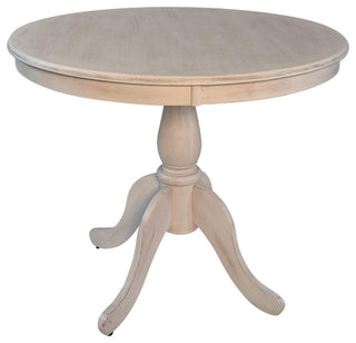 Fairview 36" Round Pedestal Dining Table, Whitewash