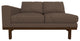 Cantor Left Arm Leather Sofa, Finish: Pumpernickel, Leather: Slate