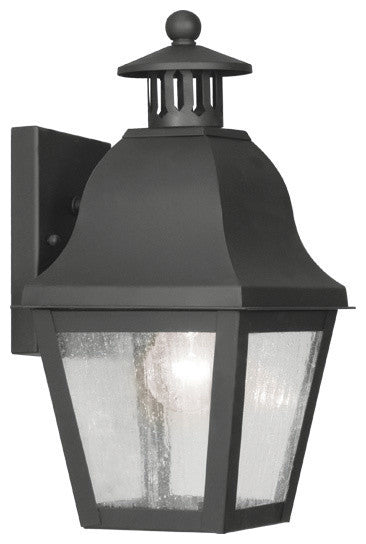 Amwell Outdoor Wall Lantern, Black