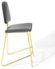 Ponder Bar Stool Performance Velvet Set of 2, Gray