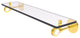 Clearview 22" Glass Shelf with Dotted Accents, Polished Brass