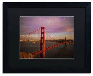 'Golden Gate Bridge' Matted Framed Canvas Art by David Ayash