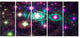 Far Bright Colorful Space Galaxy, Abstract Canvas Art Print, 60"x28", 5 Panels