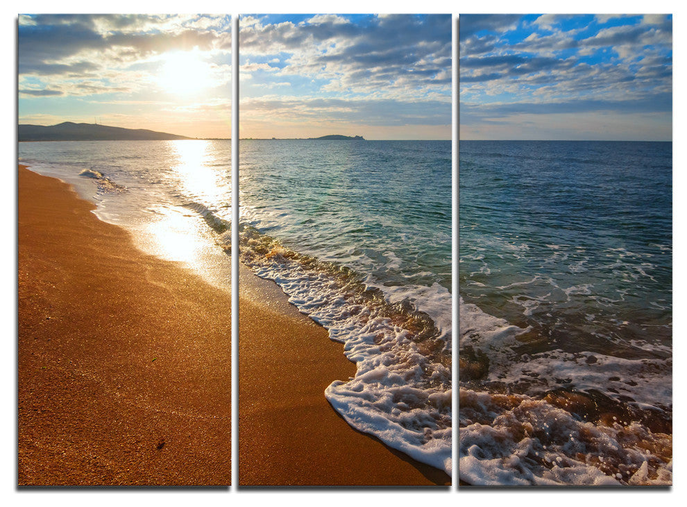 "Gili Island Tropical Beach" Metal Wall Art, 3 Panels, 36"x28"