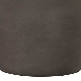 Obsidian Medium Indoor/Outdoor Planter, Gray Concrete With Black Accent