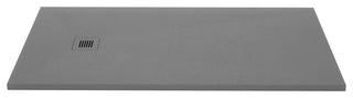 Feel Shower Base, Center Drain High Density Stone Composite, Grey, 60x36
