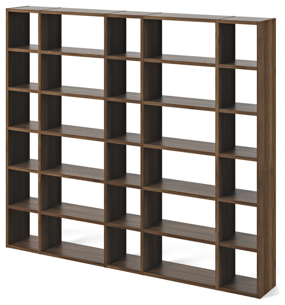 Block Modern Modular Cube Add-On Shelves, Natural Walnut