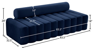 Melody Velvet Upholstered Chair, Navy, Sofa