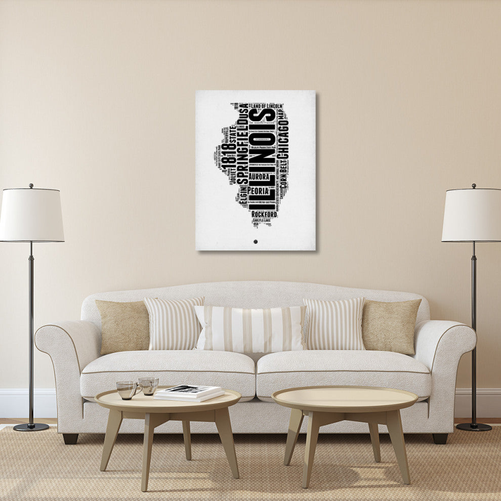 "Illinois Word Cloud 2" Fine Art Print
