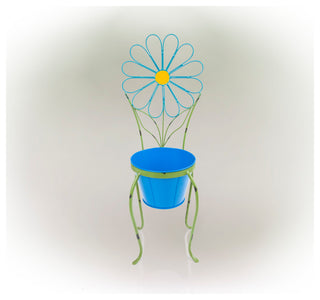 Blue Flower Planter Stand