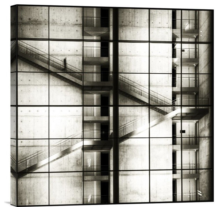 "Stairs and Landings" Stretched Canvas Giclee by Mario Benz, 18"x18"
