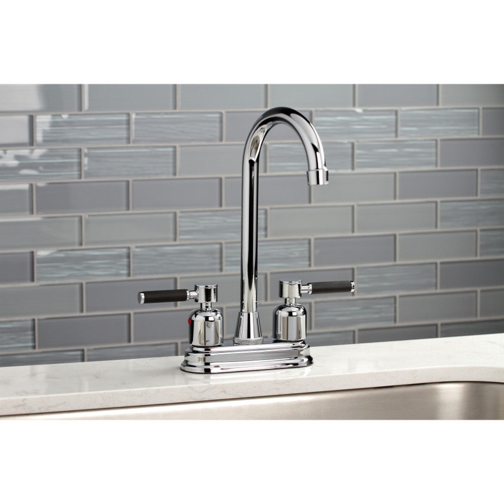 Kingston Brass KB8491DKL Kaiser Bar Faucet, Polished Chrome