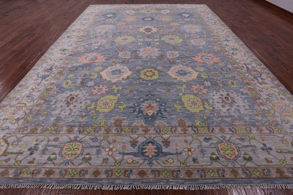10' 4" X 14' 0" Turkish Oushak Hand Knotted Wool Rug - Q15431