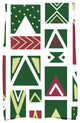 Merry Susan Decorative Holiday Geometric Print Hand Towel, White