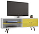 Mid Century Modern TV Stand With One Cabinet and Two Open Shelves