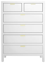 Carmel 6 Drawer Chest, White