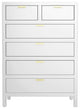 Carmel 6 Drawer Chest, White