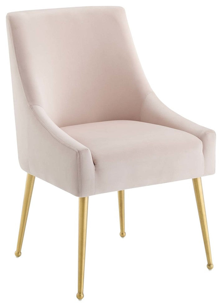 Discern Upholstered Performance Velvet Dining Chair Pink
