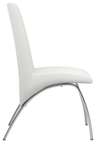 Furniture of America Duell White Faux Leather Dining Chair (Set of 2)