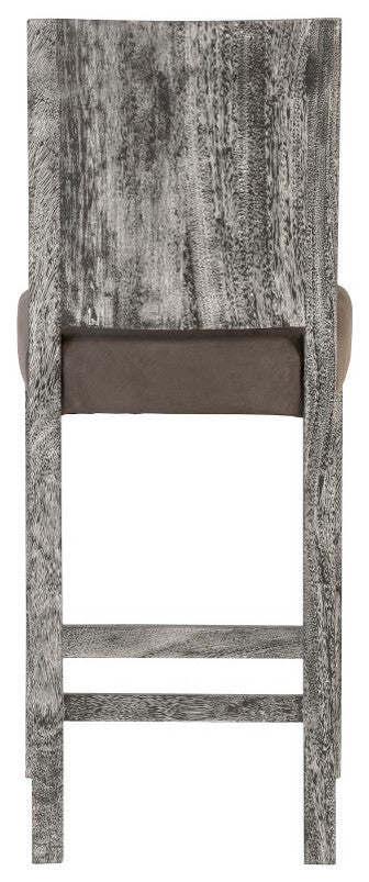 Origins Counter Stool, Chamcha Wood, Gray Stone