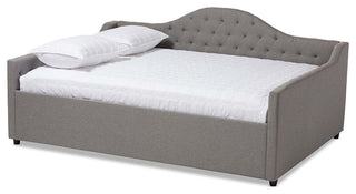 Mira Fabric Upholstered Daybed, Gray, Queen