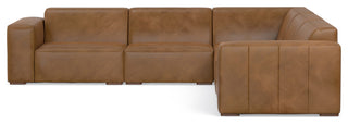 Rex Corner Sectional Modular Sofa in Genuine Leather