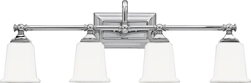 Nicholas 4-Light Bath Vanity, Polished Chrome