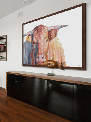 "Buffalo Moka" Framed Painting Print, 18"x12"