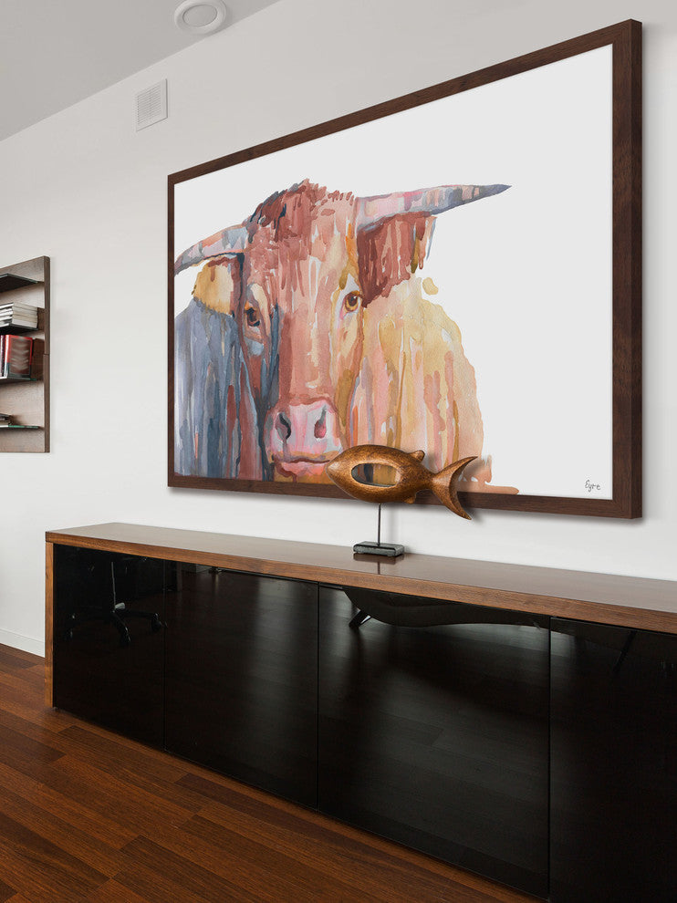 "Buffalo Moka" Framed Painting Print, 18"x12"