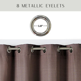 Window Curtain Panel - 100% Cotton, Light-Filtering Privacy Drapes, 95x55 Inches, Brown, 1 Panel