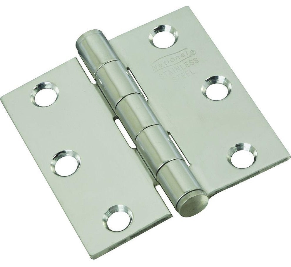 National HardwareÂ® N276-972 Square Corner Door Hinge, Stainless Steel, 2.5"