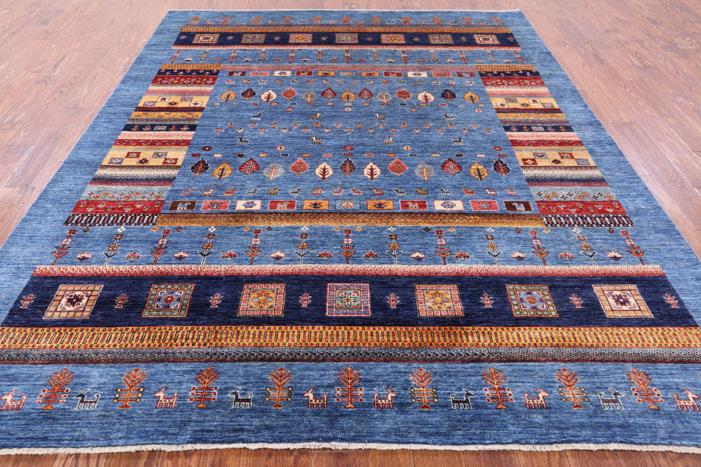 Handmade Tribal Persian Gabbeh Wool Rug 8' 0" X 9' 8" Q8021