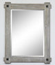Rustic Wood Framed Mirror, Gray, Driftwood, 28"