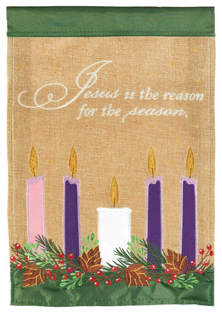 Jesus Is The Reason Flag, Burlap, Garden