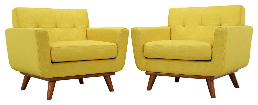Modern Sunny Engage Armchair Wood Set of 2