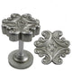 Urbanest Acanthus Medallion Drapery Holdback, Pewter, Set of 2
